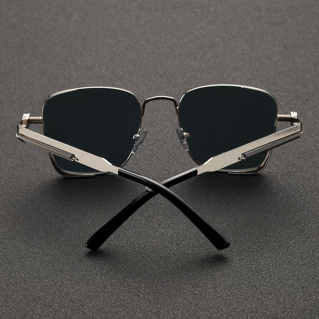 Retro Punk Square Metal Sunglasses