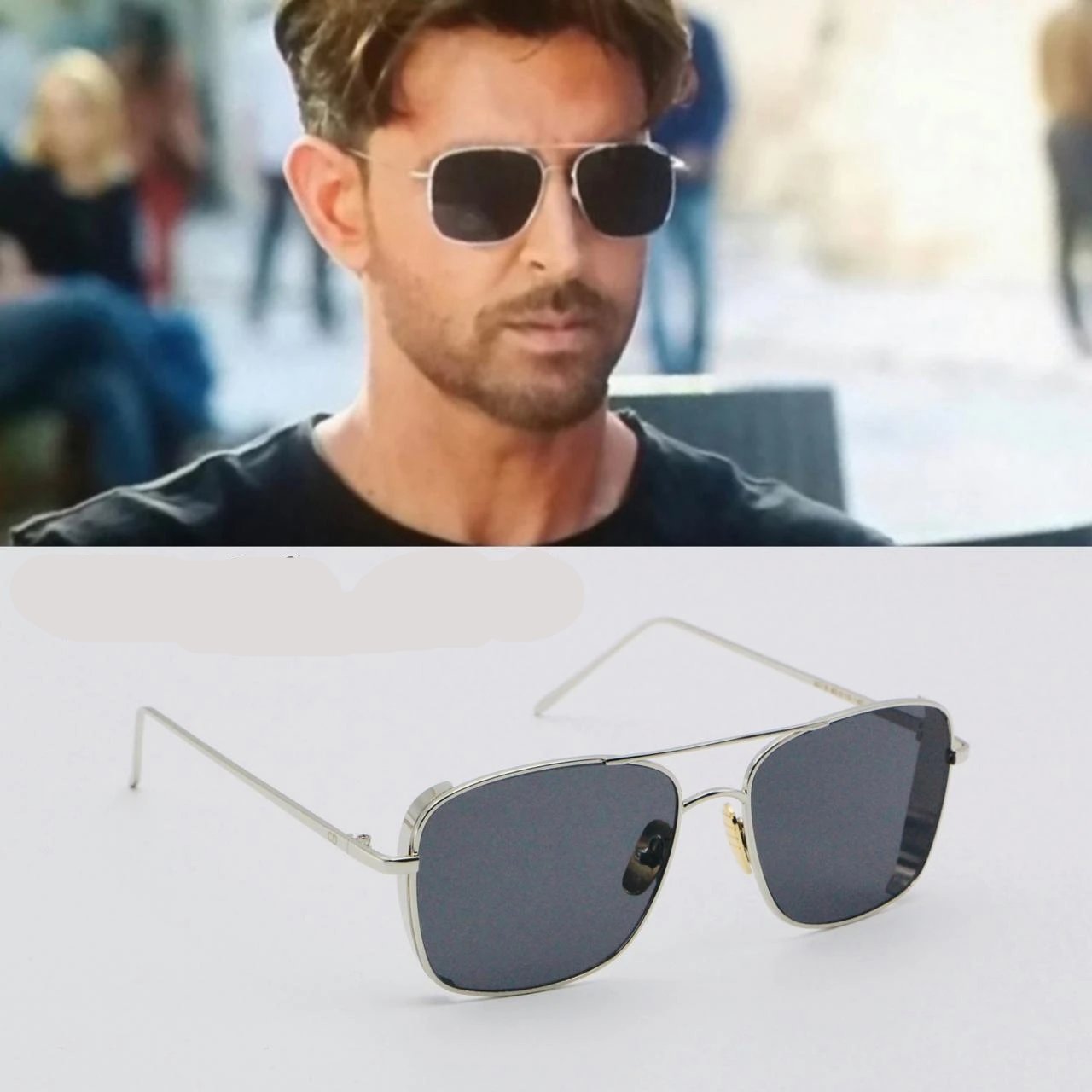 Hrithik Roshan War Movie Square Sunglasses For Men 
