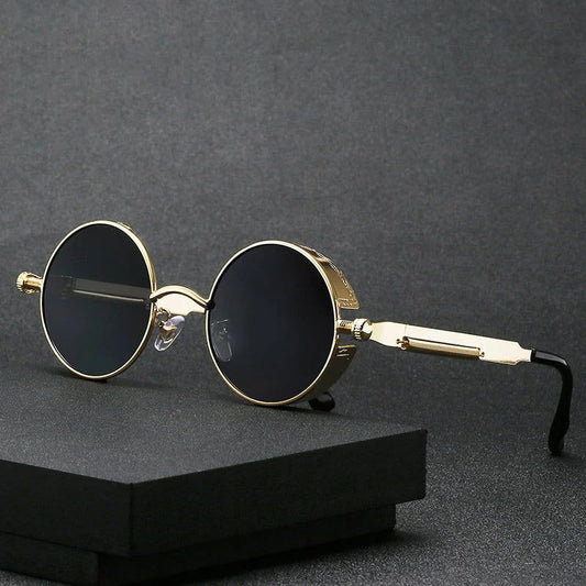  Gothic Steampunk Round Sunglasses 