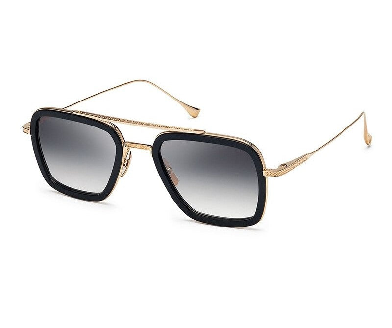  Gradient Double Bridge Square Sunglasses 