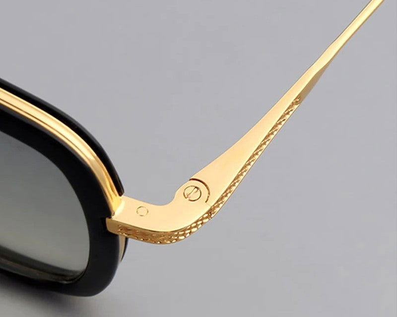  Gradient Double Bridge Square Sunglasses 