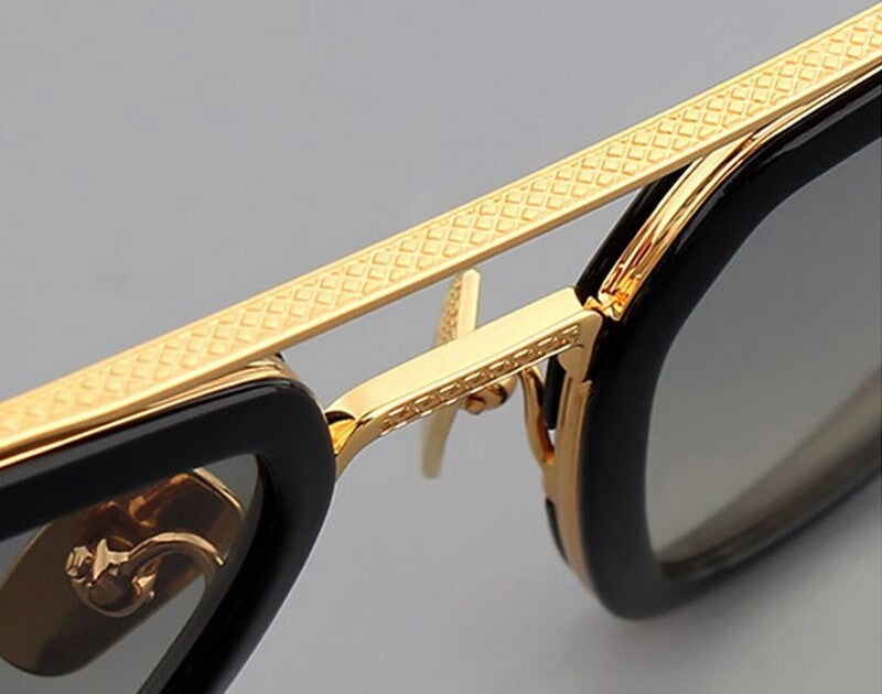  Gradient Double Bridge Square Sunglasses 