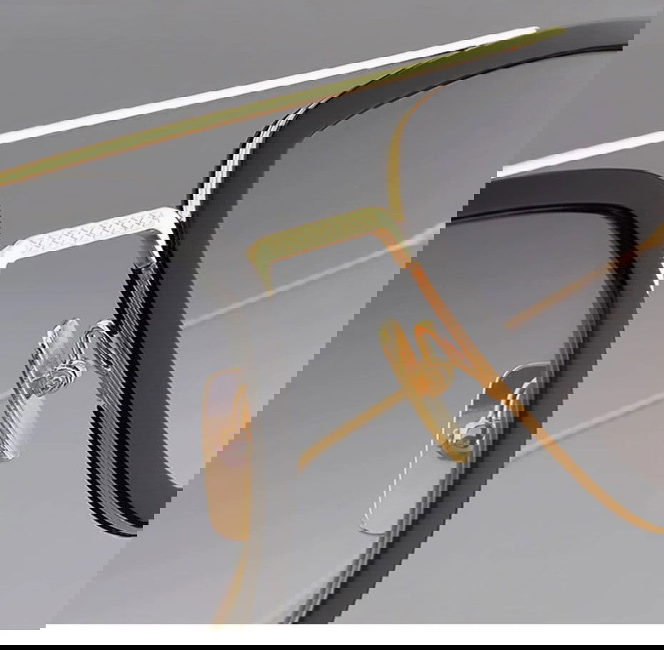  Gradient Double Bridge Square Sunglasses 