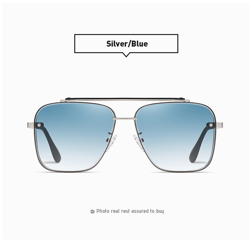  New Oversize Gradient Sunglasses for Men Fashion 