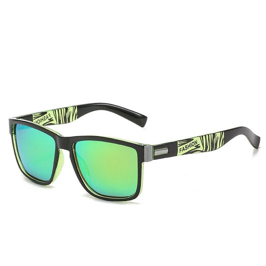  New Polarized Green Sports Square Sunglasses Men's Women 