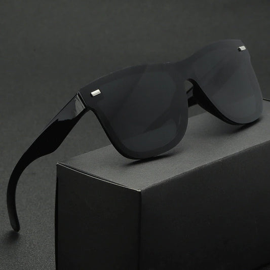  New Rimless Reflector Mirror Polarized Sunglasses 