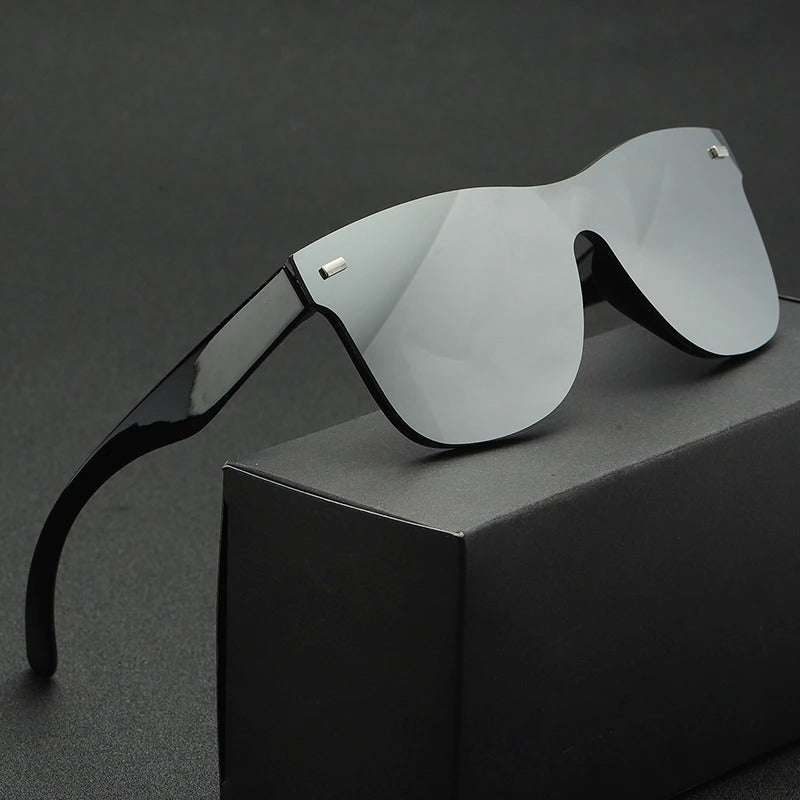  New Rimless Reflector Mirror Polarized Sunglasses 