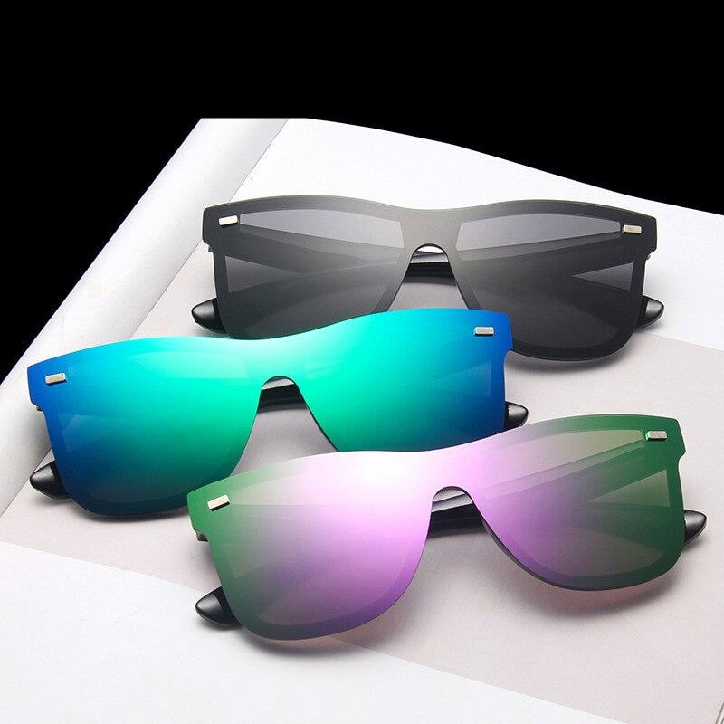  New Rimless Reflector Mirror Polarized Sunglasses 