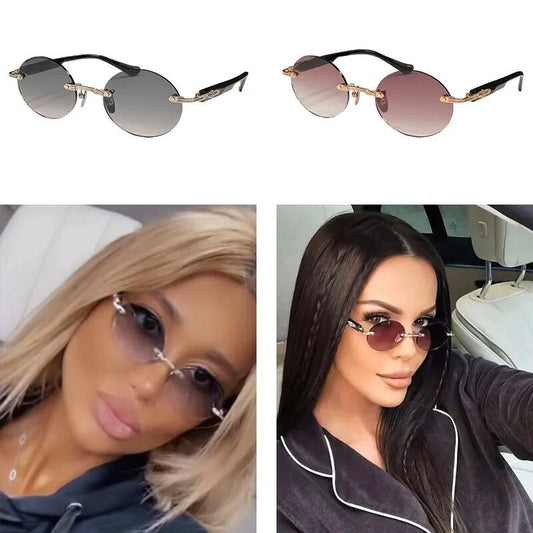  Oval Rimless Sunglasses - Unisex 