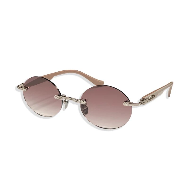  Oval Rimless Sunglasses - Unisex 