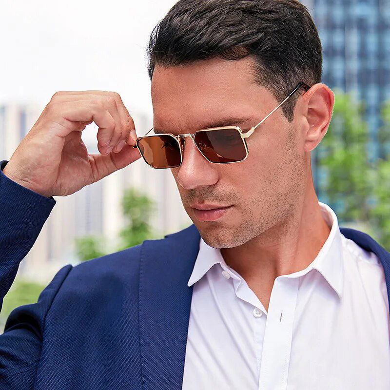  Rectangle Retro Sunglasses for Men and Women 