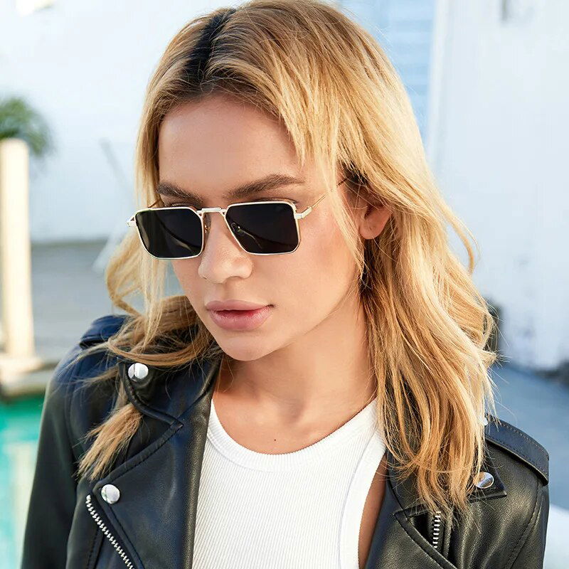  Rectangle Retro Sunglasses for Men and Women 