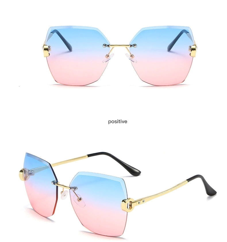  Rimless Designer Sunglasses 