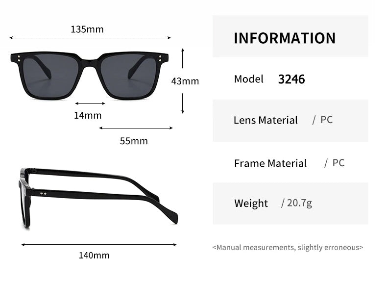  Square Designer Vintage Sunglasses 