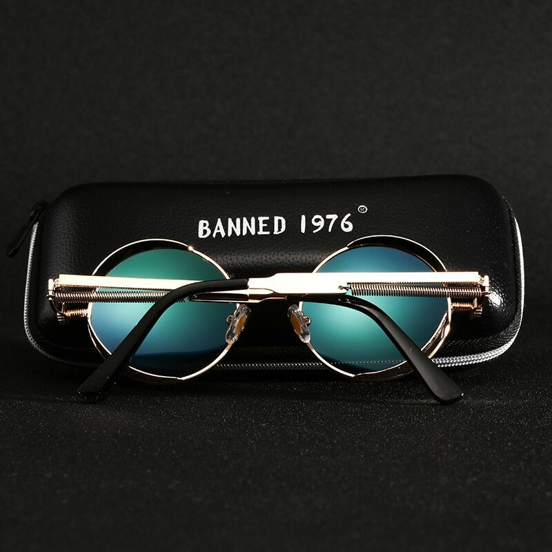  Steampunk Round Metal Sunglasses 