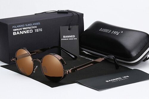  Steampunk Round Metal Sunglasses 