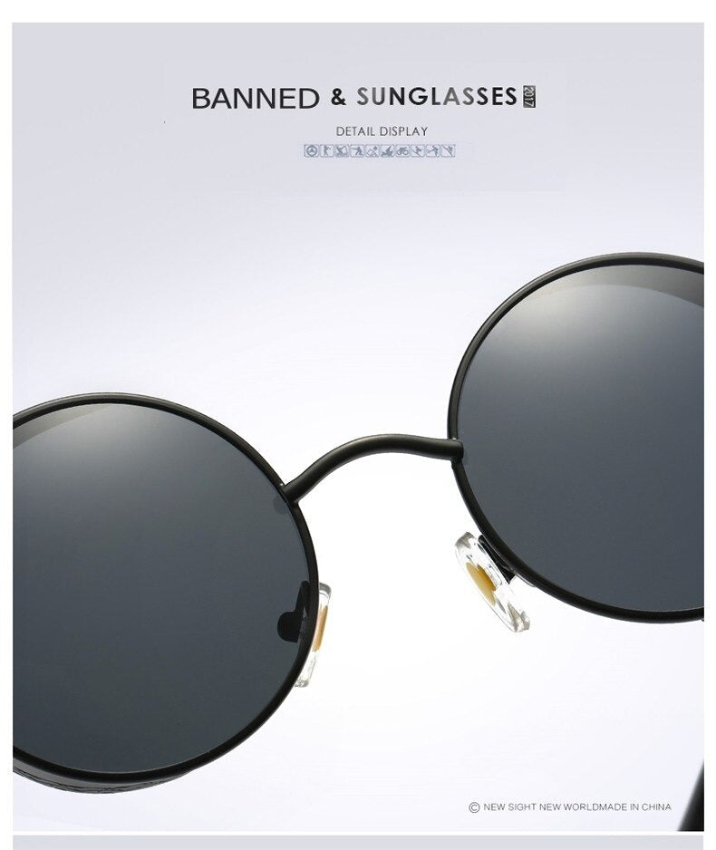  Steampunk Round Metal Sunglasses 