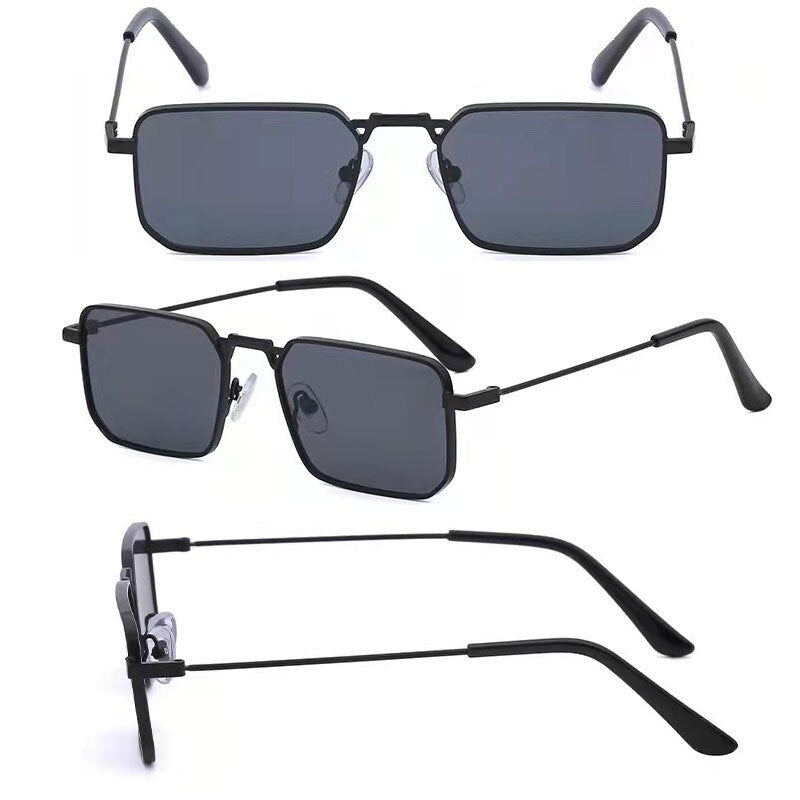  Vintage Fashion Punk Rectangle Sunglasses for Men 