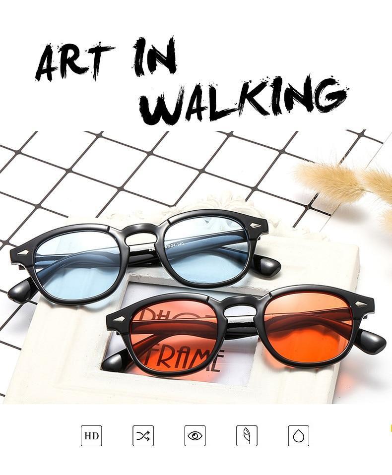 Johnny Depp Oval Sunglasses For Men  
