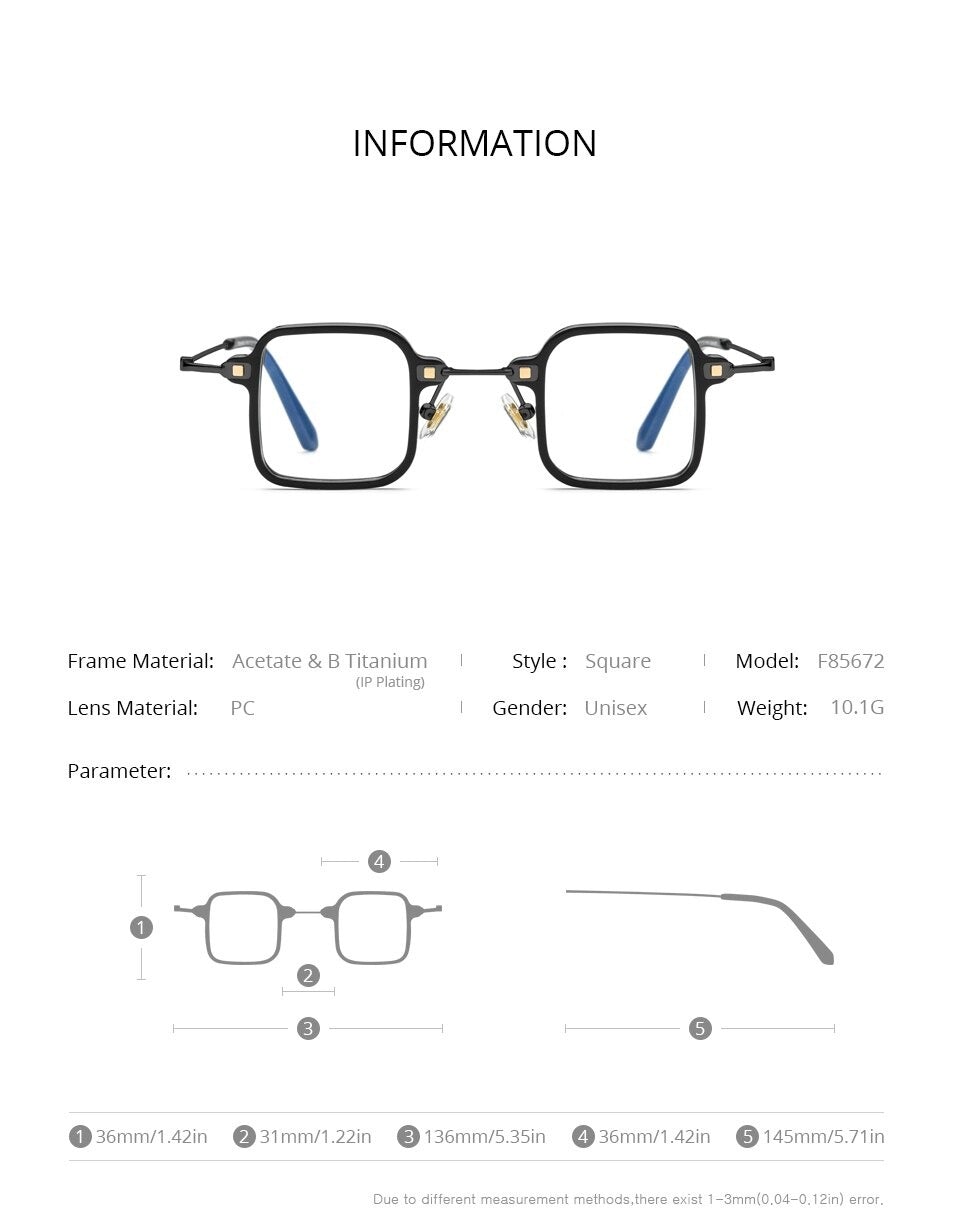 Mini Square Shape Design Spectacle Frame  