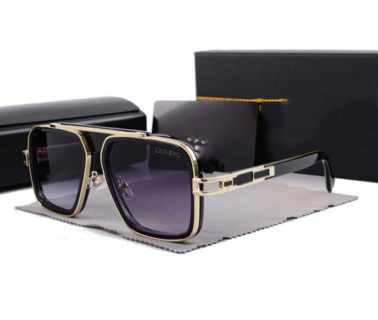 New Black Square Pilot Sunglasses  For Men and Women Vintage Design UV400 protected 