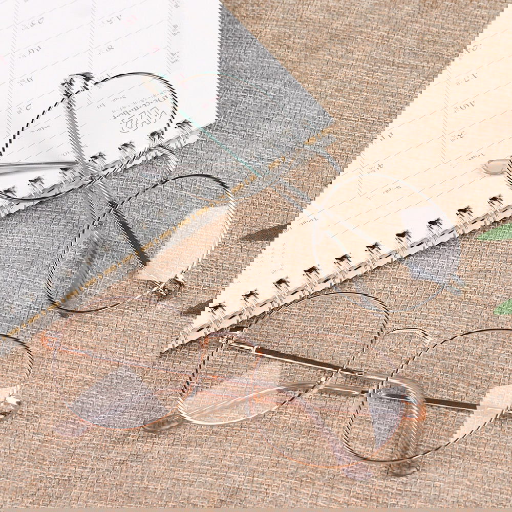 New Fashion Eyeglasses Round Metal Frame Reading Glasses Eyewear Vintage Women Men 