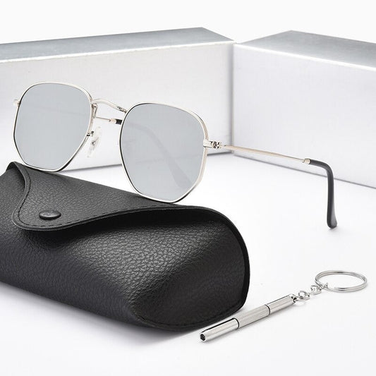 New Polygon Hexagonal Sunglasses For Men Women  