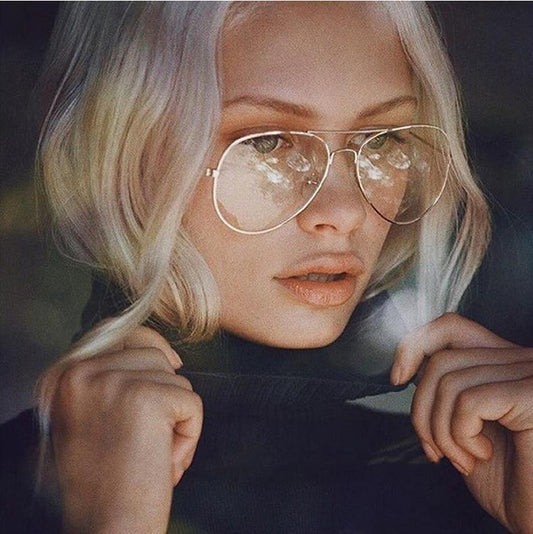 Reading Optical Pilot Aviation Metal Frame Eyeglasses 