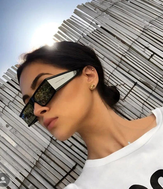 Rectangle Sunglasses Women Fashion Retro Mirror Sunglasses 