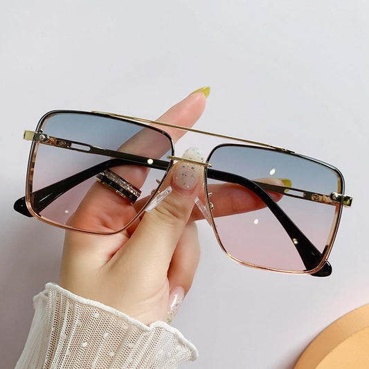 Square Fashion Rimless Sunglasses for Women 2023 Collection 