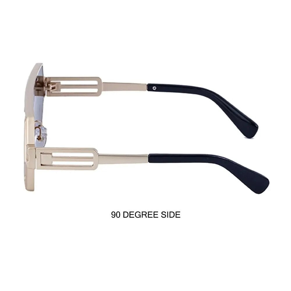 Square Vintage Punk Fashion Glasses Retro 