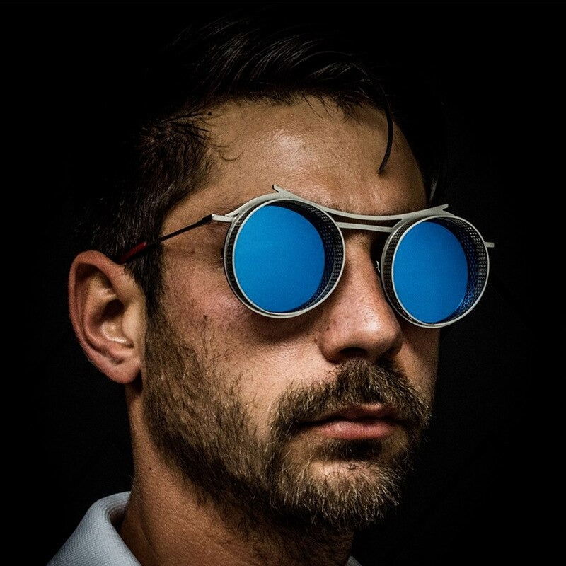 Steampunk Vintage Luxury Round Punk Glasses 