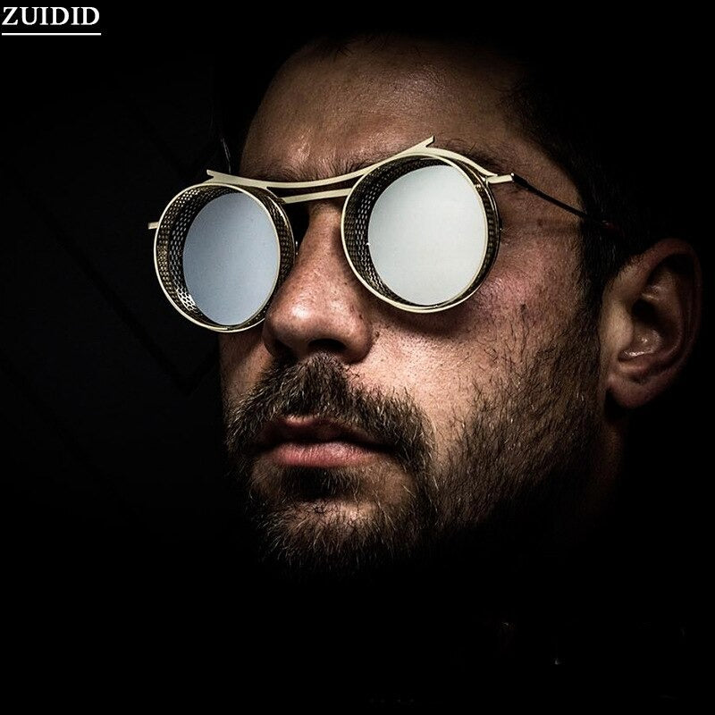 Steampunk Vintage Luxury Round Punk Glasses 