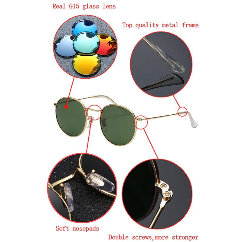 Steampunk Vintage Round Sunglasses 