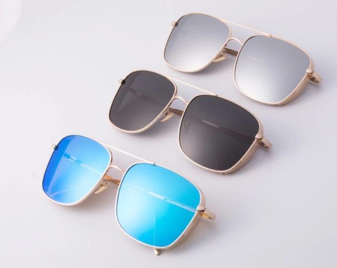 Stylish Celebrity Square Metal Sunglasses For Men And Women  