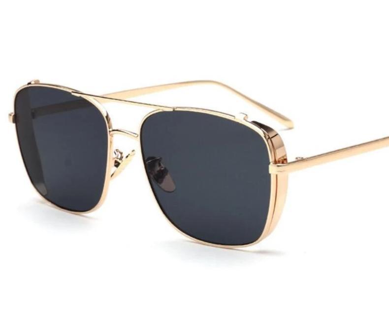 Stylish Celebrity Square Metal Sunglasses For Men And Women  