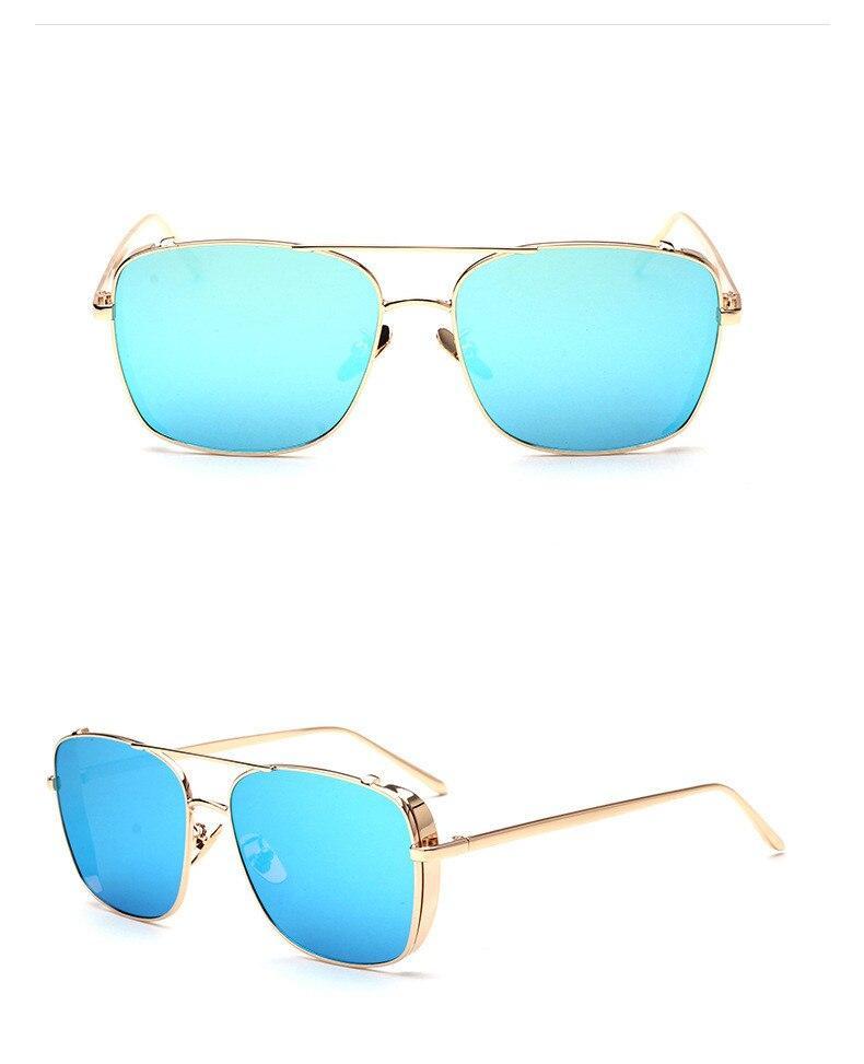 Stylish Celebrity Square Metal Sunglasses For Men And Women  