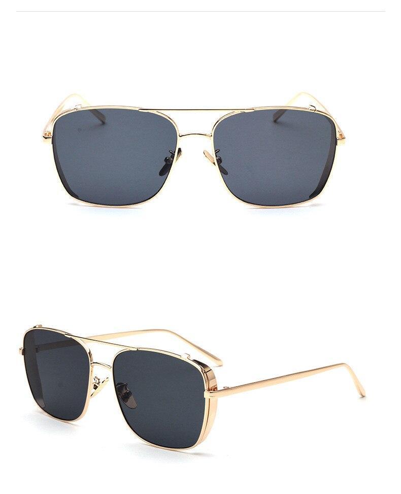 Stylish Celebrity Square Metal Sunglasses For Men And Women  