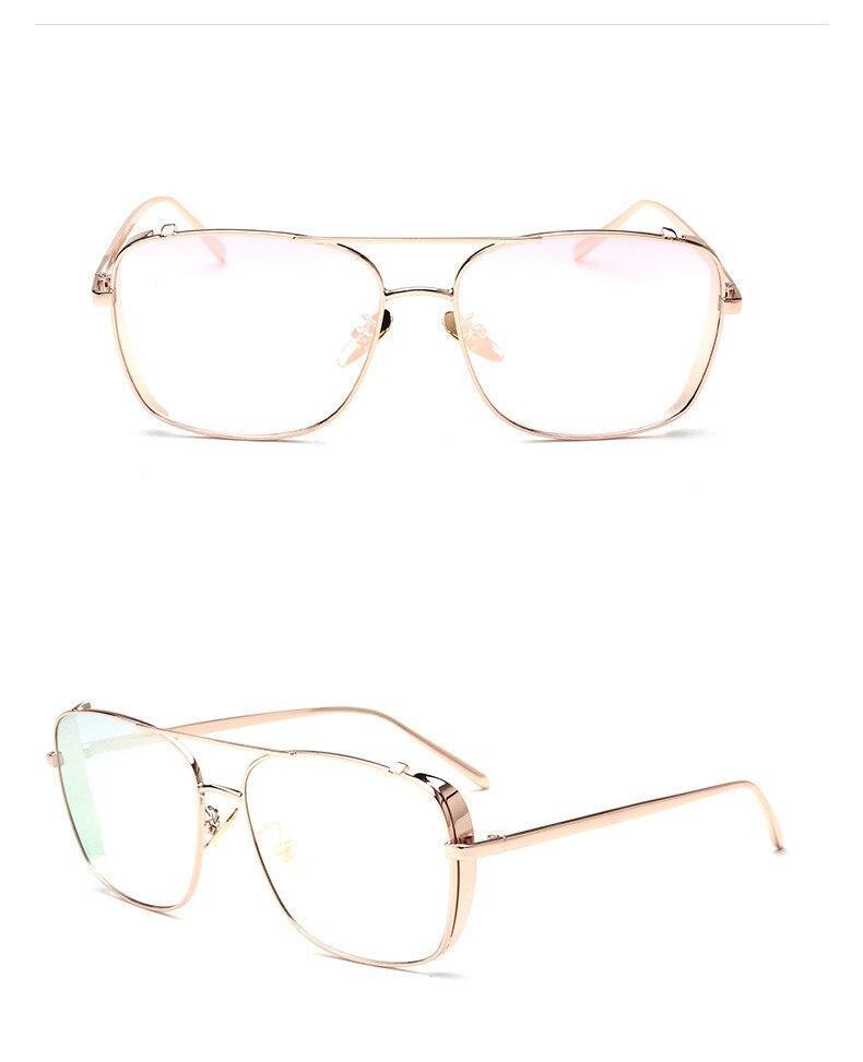 Stylish Celebrity Square Metal Sunglasses For Men And Women  