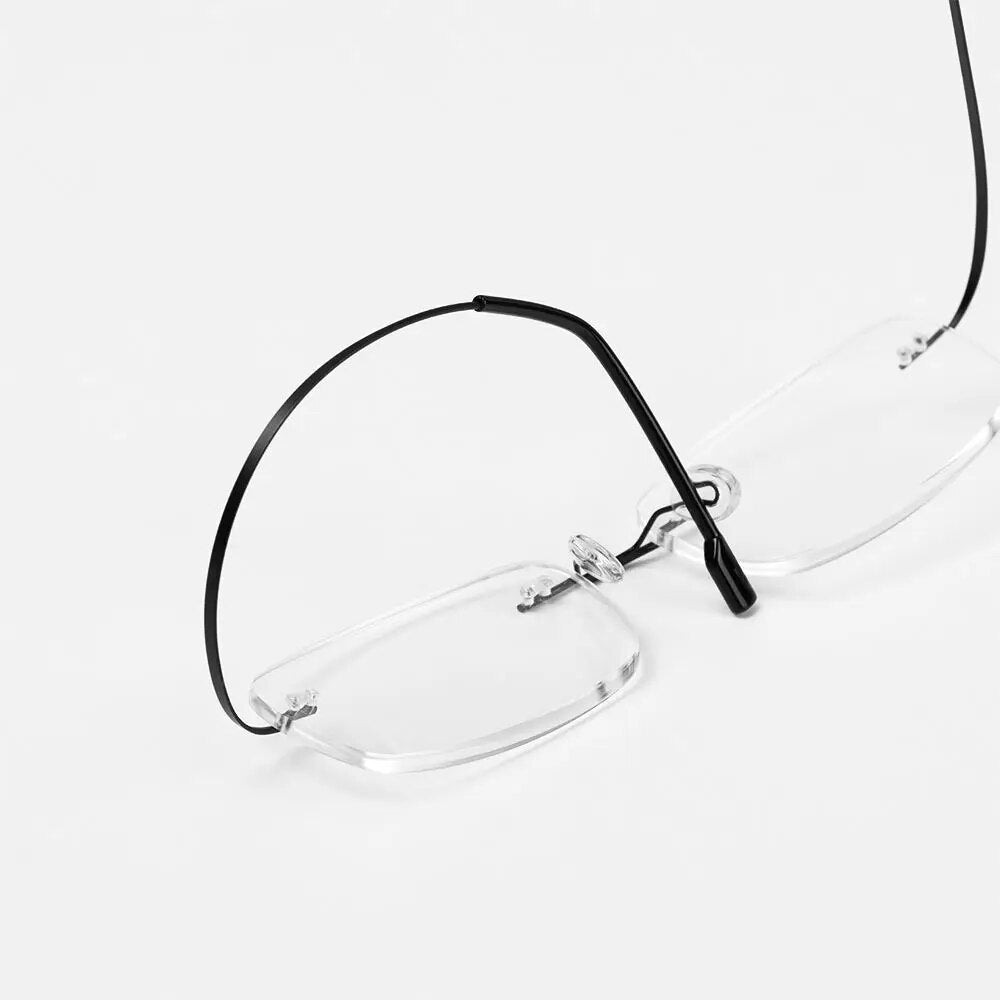 Titanium Alloy Rimless Glasses Frame for Men 