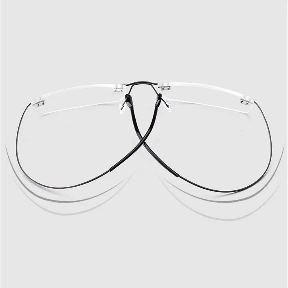Titanium Alloy Rimless Glasses Frame for Men 