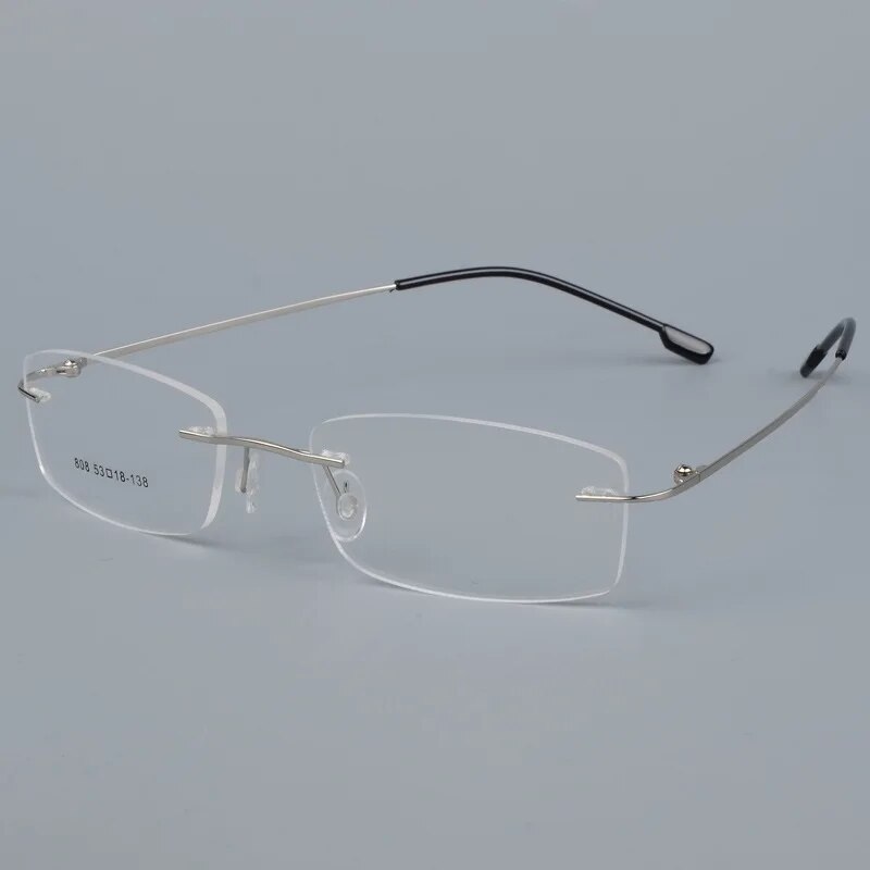 Titanium Alloy Rimless Glasses Frame for Men 
