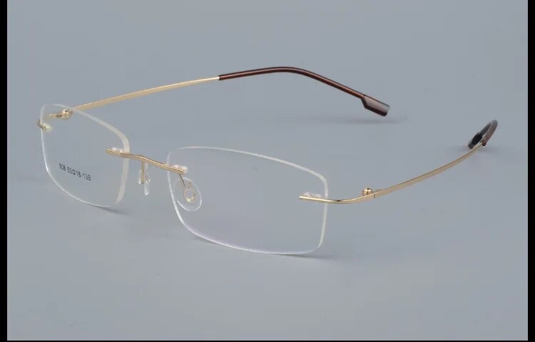 Titanium Alloy Rimless Glasses Frame for Men 
