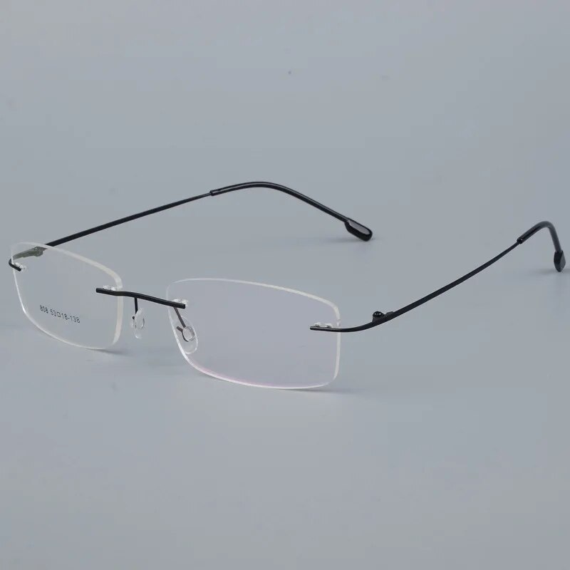 Titanium Alloy Rimless Glasses Frame for Men 