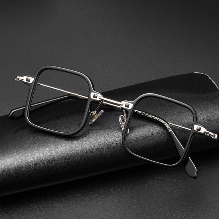 Titanium Men Eyeglasses Square Glasses Frame 