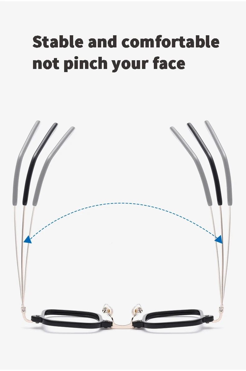 Titanium Men Eyeglasses Square Glasses Frame 