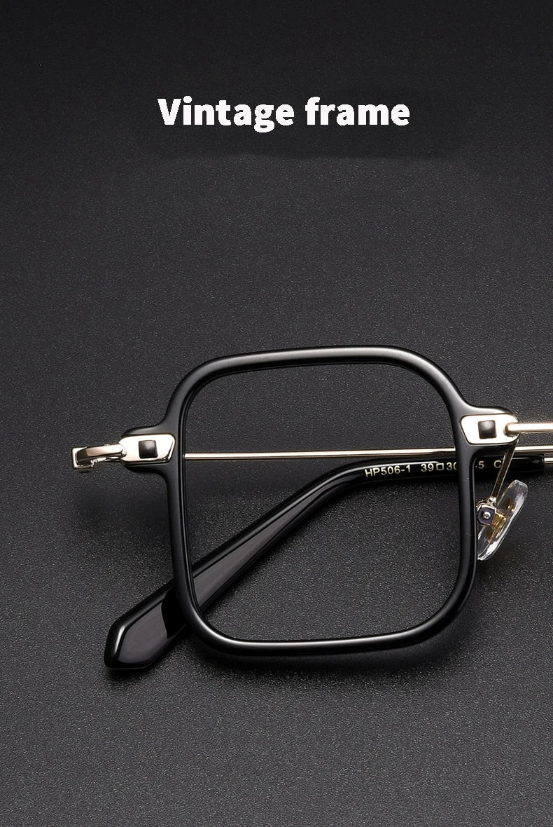 Titanium Men Eyeglasses Square Glasses Frame 