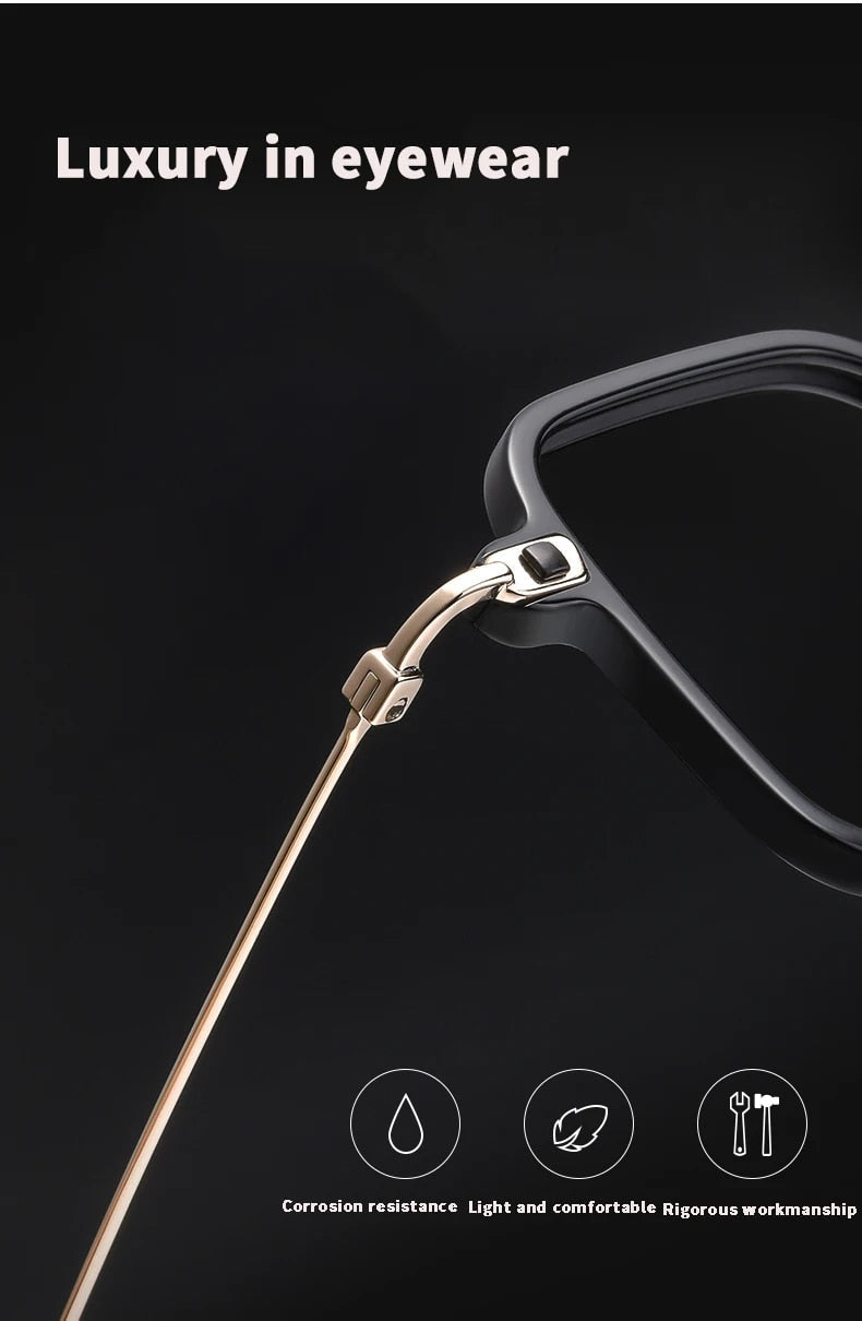 Titanium Men Eyeglasses Square Glasses Frame 
