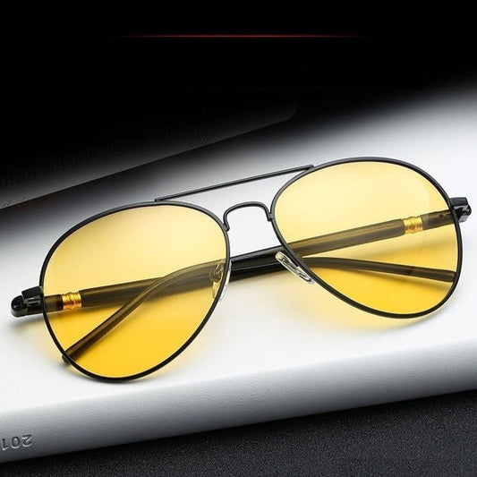 Vintage Black Pilot Sunglasses 