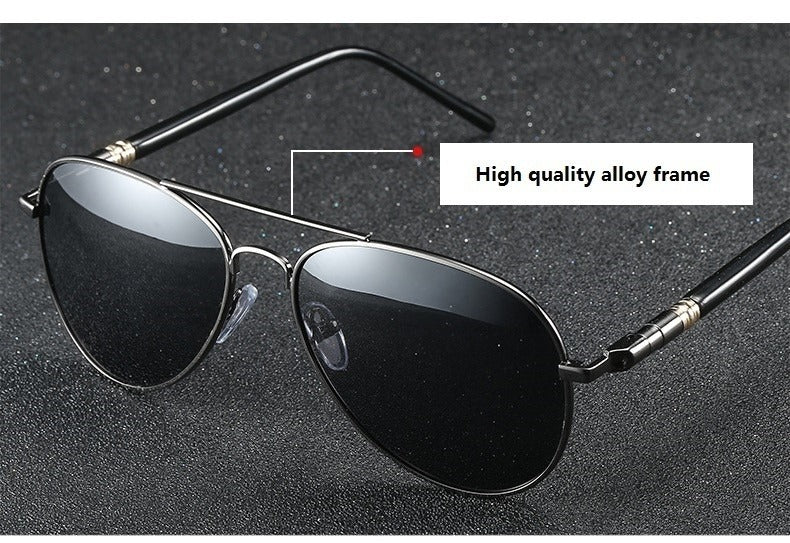 Vintage Black Pilot Sunglasses 
